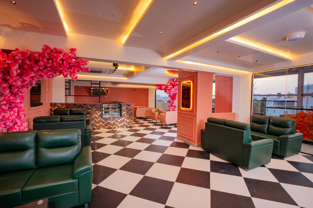 Modern hotel interior at Paramos Meeds in Madiwala Bengaluru
