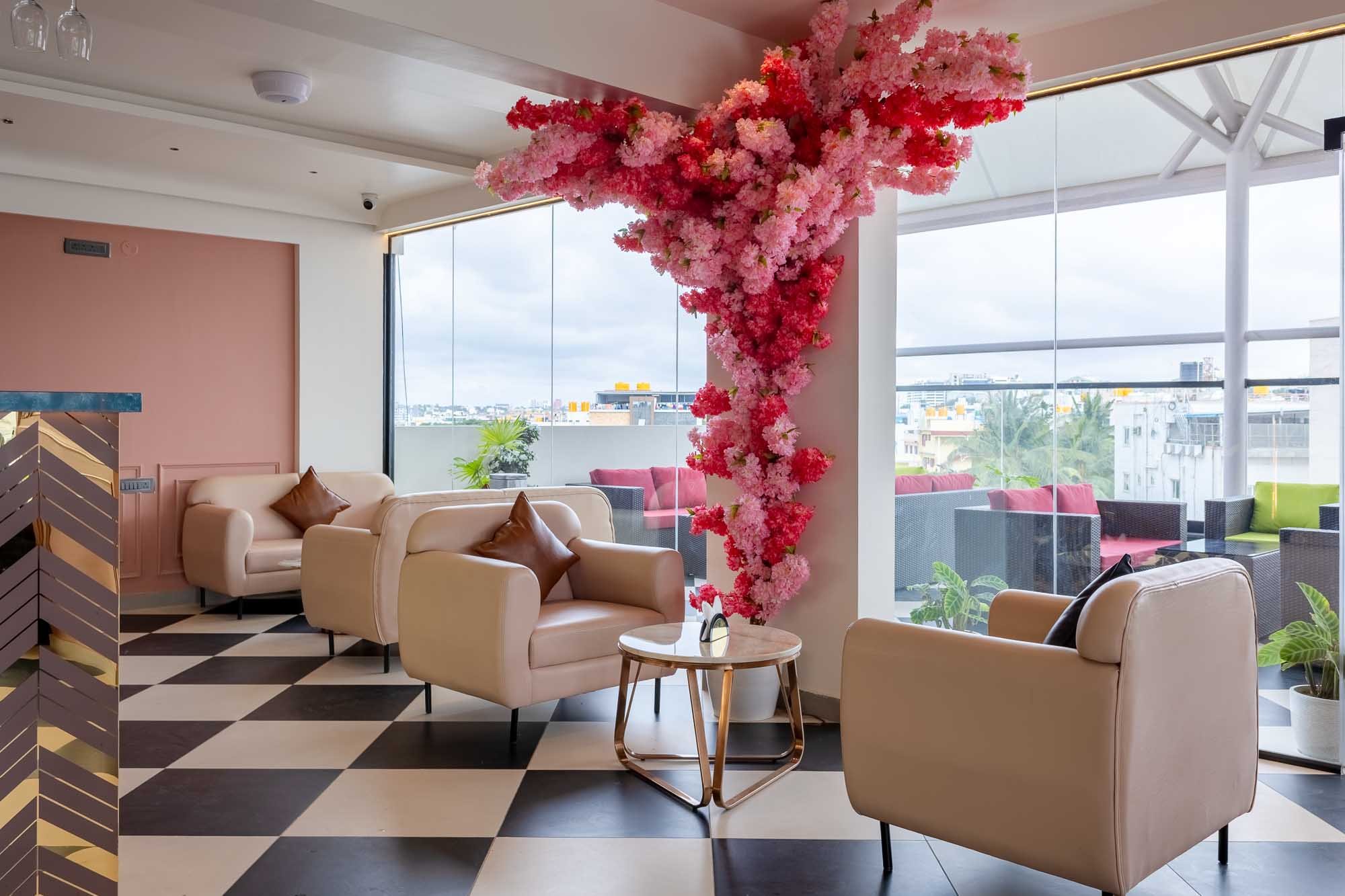 Rooftop café Luma Haus at Hotel Paramos Meeds near BTM Layout