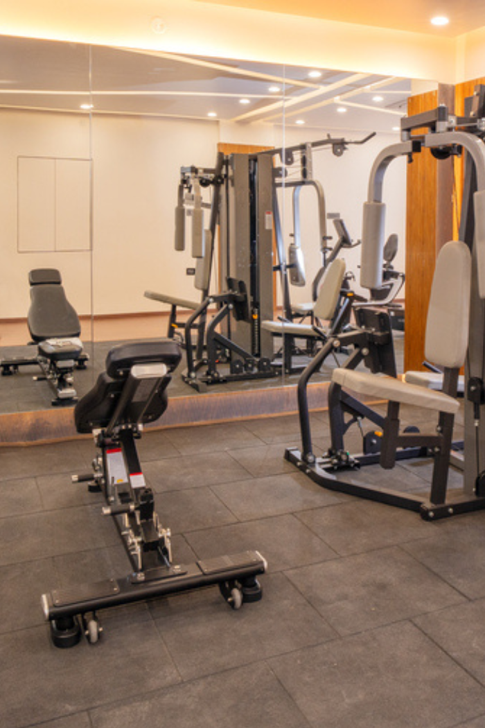 Modern gym and fitness facilities at Hotel Paramos Meeds Madiwala